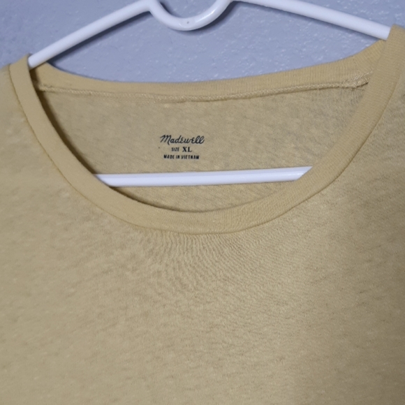 Madewell Chartreuse Yellow Low Fi Tee Shirt - Picture 2 of 8